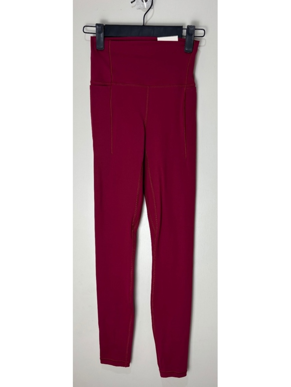 Calia Womens XS Inspire High Rise 7/8 Leggings Dark Red Pockets NWT